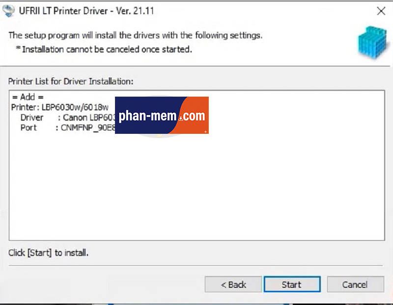 Hướng dẫn cài Driver máy in Canon LBP6030W